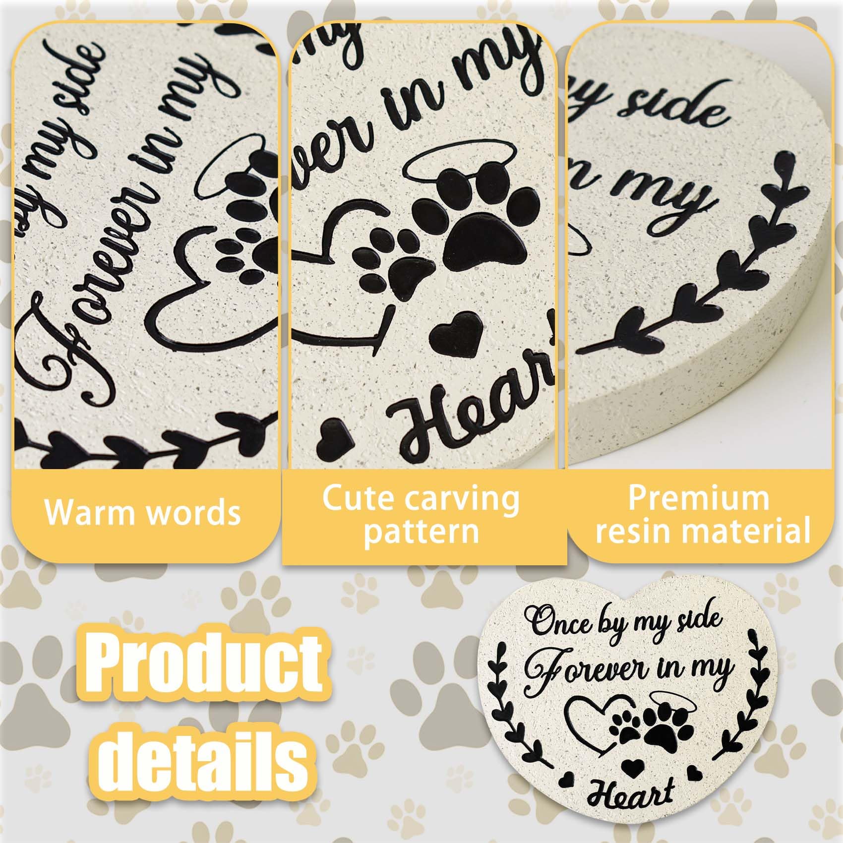DUMING-IN memory garden stone to honor your dog and preserve memories.