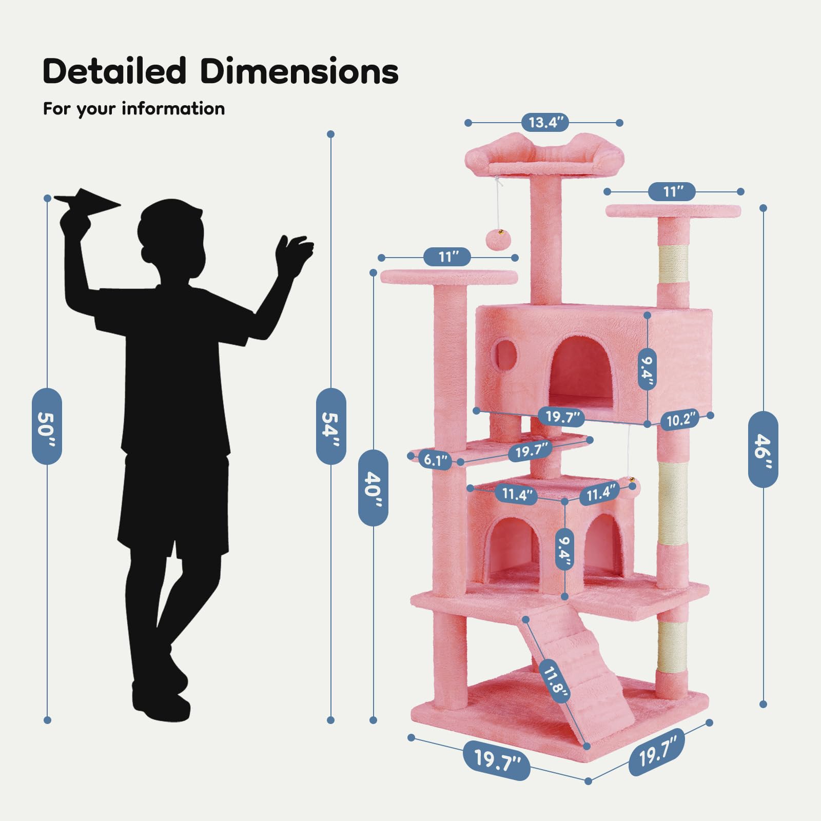 DUMOS pink assembly guide ensures quick, simple setup.