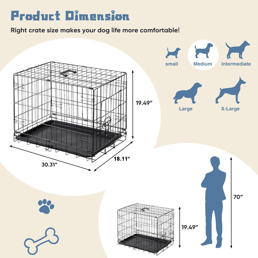 DUMOS partition plate adjusts space as your dog grows.