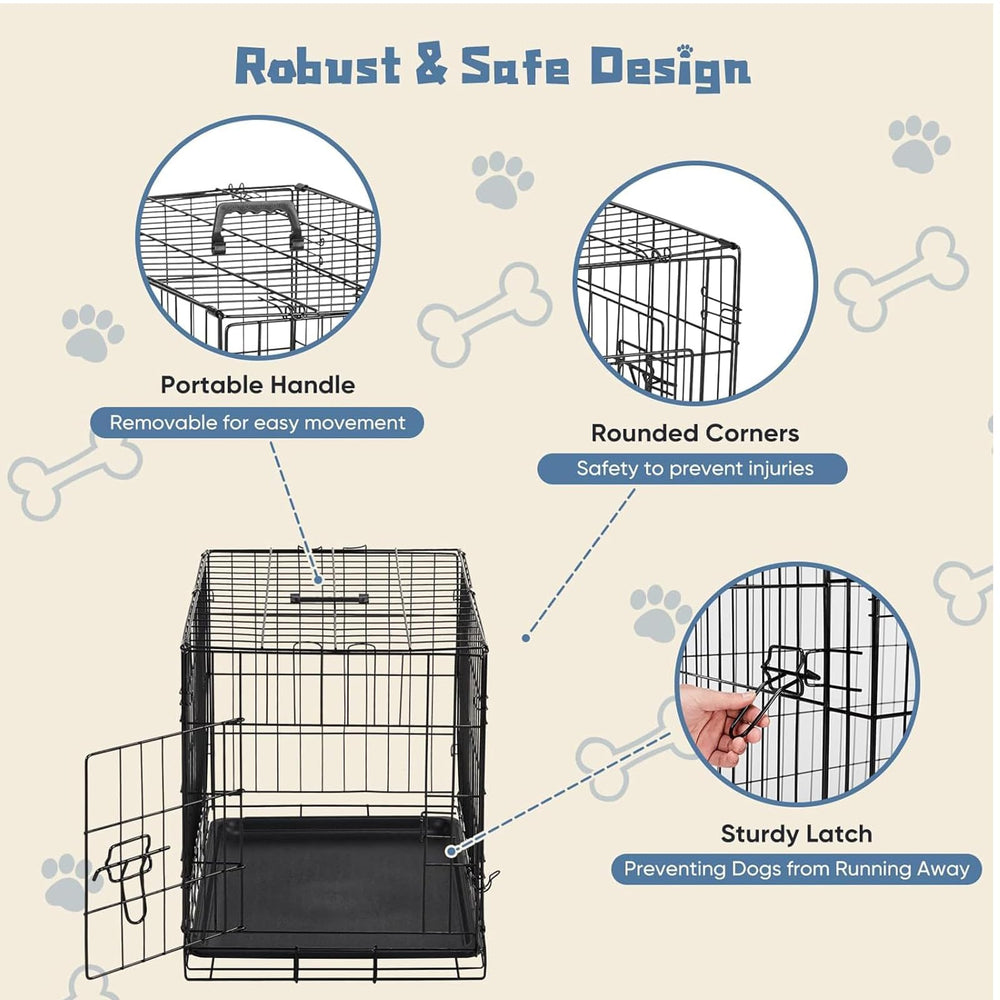 DUMOS crate with removable plastic tray for quick cleaning.