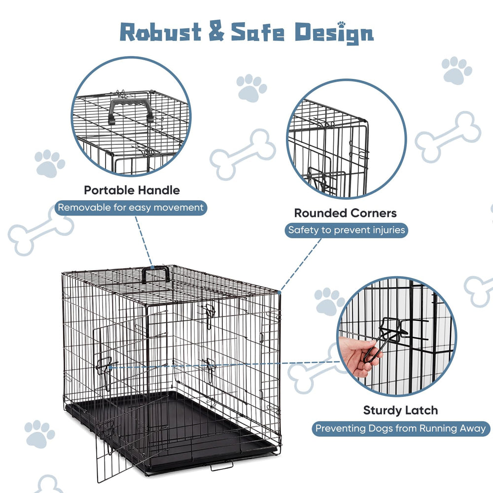 Leak-proof plastic tray in the DUMOS crate for quick cleanup.