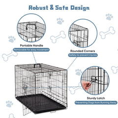 Leak-proof plastic tray in the DUMOS crate for quick cleanup.