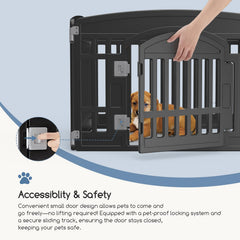 Foldable DUMOS playpen panels deployed indoors for contained play