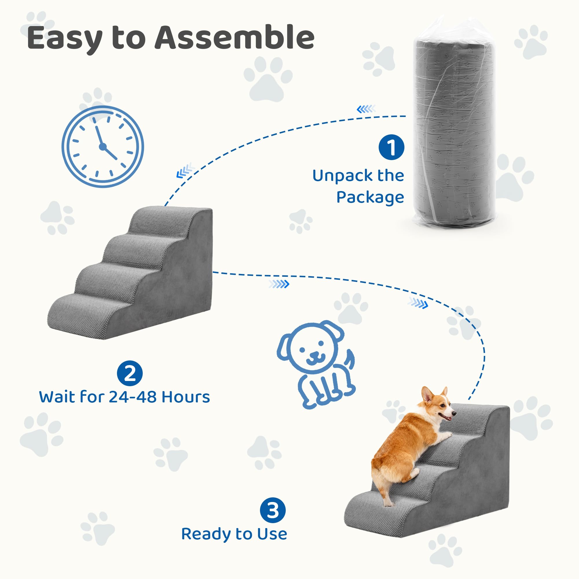 DUMOS dog stairs designed for car use to simplify travel.