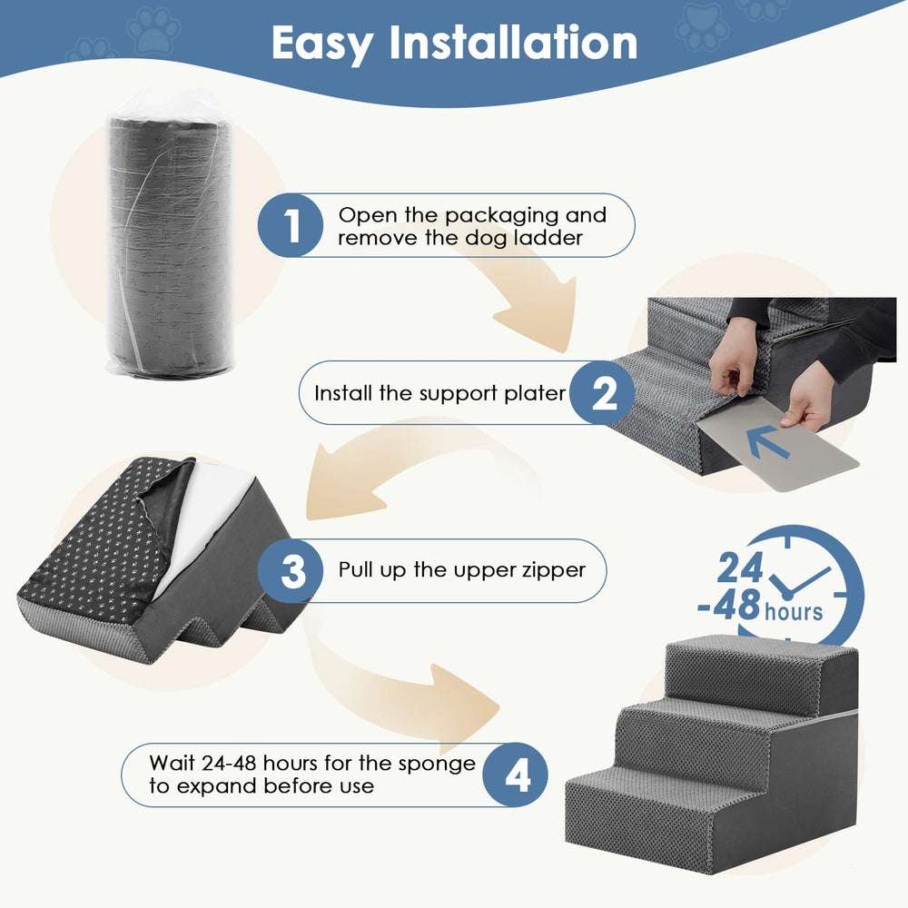 DUMOS non-slip base ensures stable ascent on carpets or wood floors