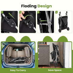 DUMOS foldable design with one-hand fold simplifies storage at home or on the go