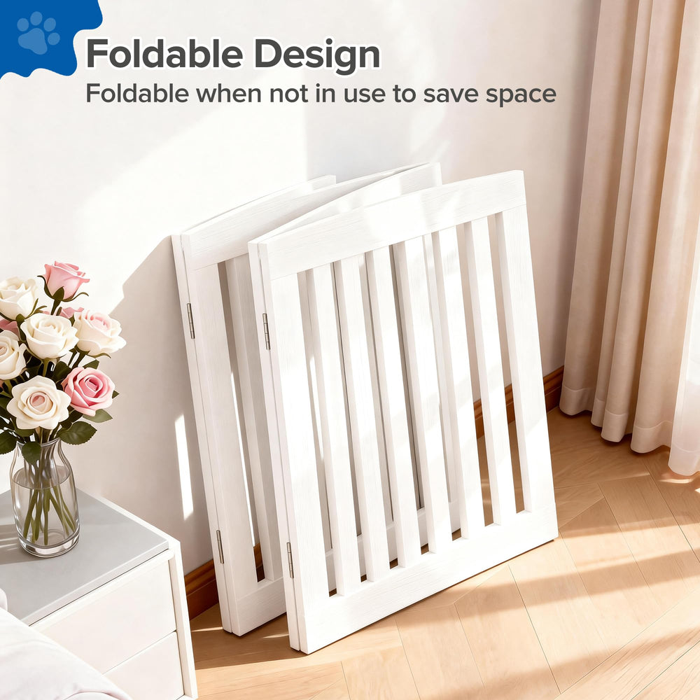 DUMOS pet gate accordion folding for versatile layouts and storage