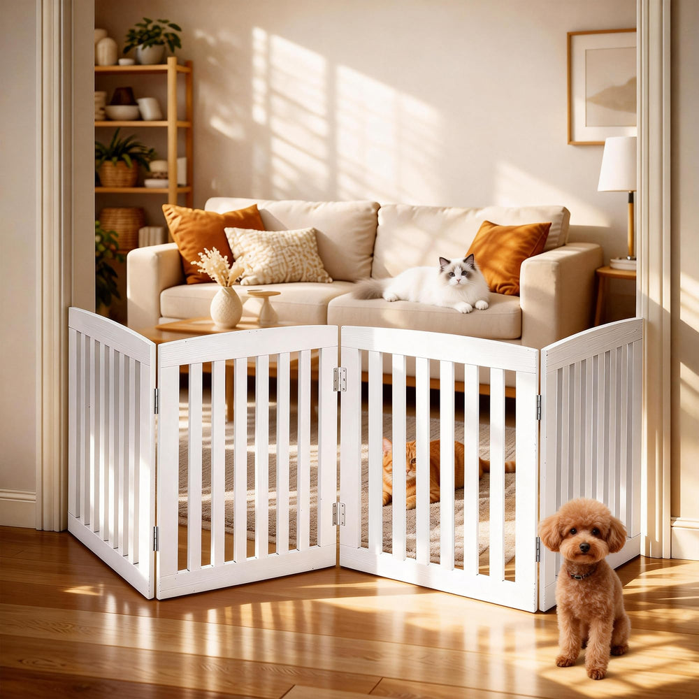 DUMOS pet gate indoor usage suitable for doors, stairs, and kitchens
