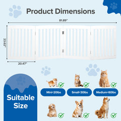 DUMOS pet gate wide coverage up to 81 inches for doorways and rooms