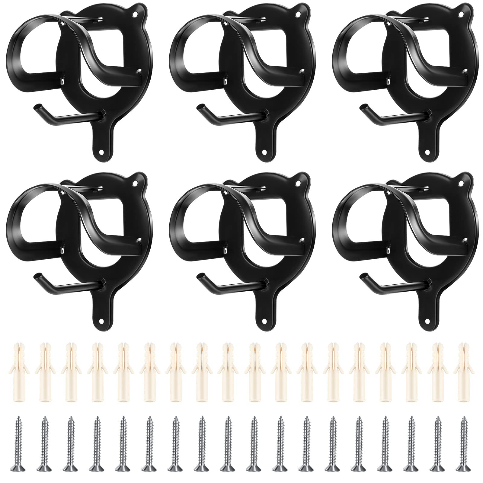 Dunzy six-count bridle hooks wall mount keeping reins organized.
