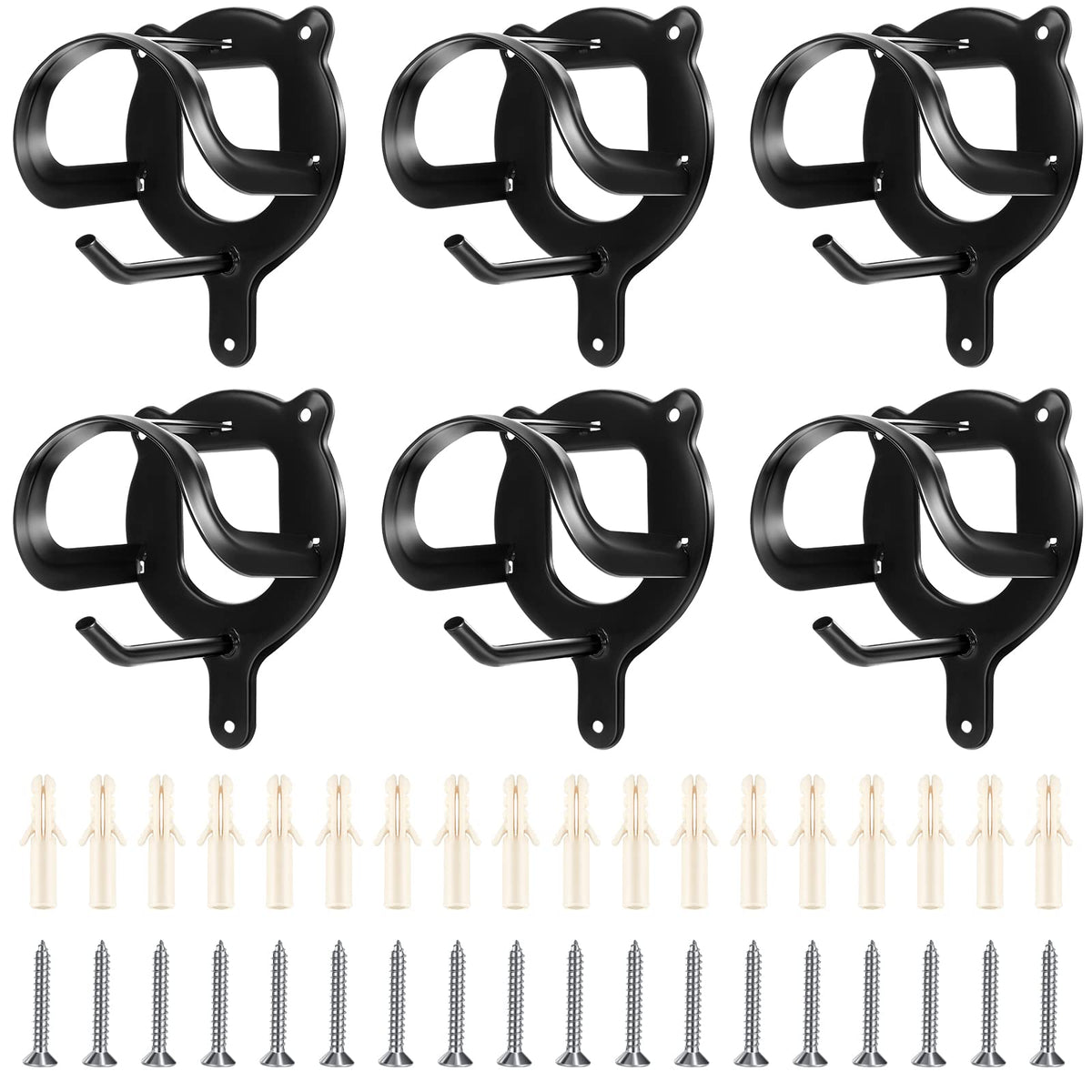 Dunzy six-count bridle hooks wall mount keeping reins organized.
