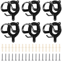 Dunzy six-count bridle hooks wall mount keeping reins organized.
