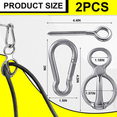 Dunzy eye bolt installation image demonstrates secure mounting for reliable ties.