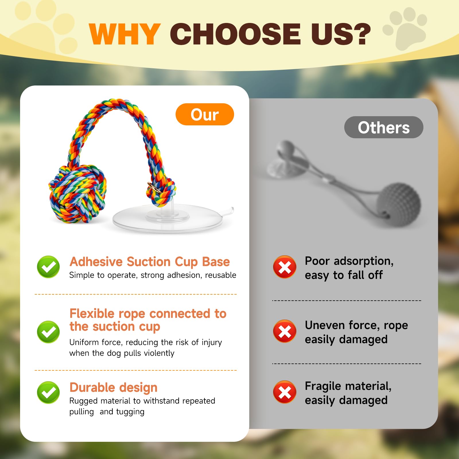 Duocharm rainbow durable-chew-toy resists heavy chewers with multi-layer rope.
