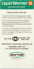 Durvet 2X Liquid Wormer palatable flavor—dogs accept treatment with less fuss.