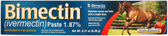 Durvet Bimectin apple flavored paste wormer syringe for precise horse dosing.
