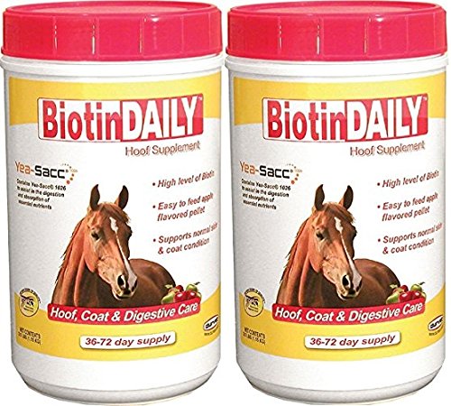 Durvet Biotin Daily Hoof Care bottle supports hoof nutrition for healthier hooves during routine care