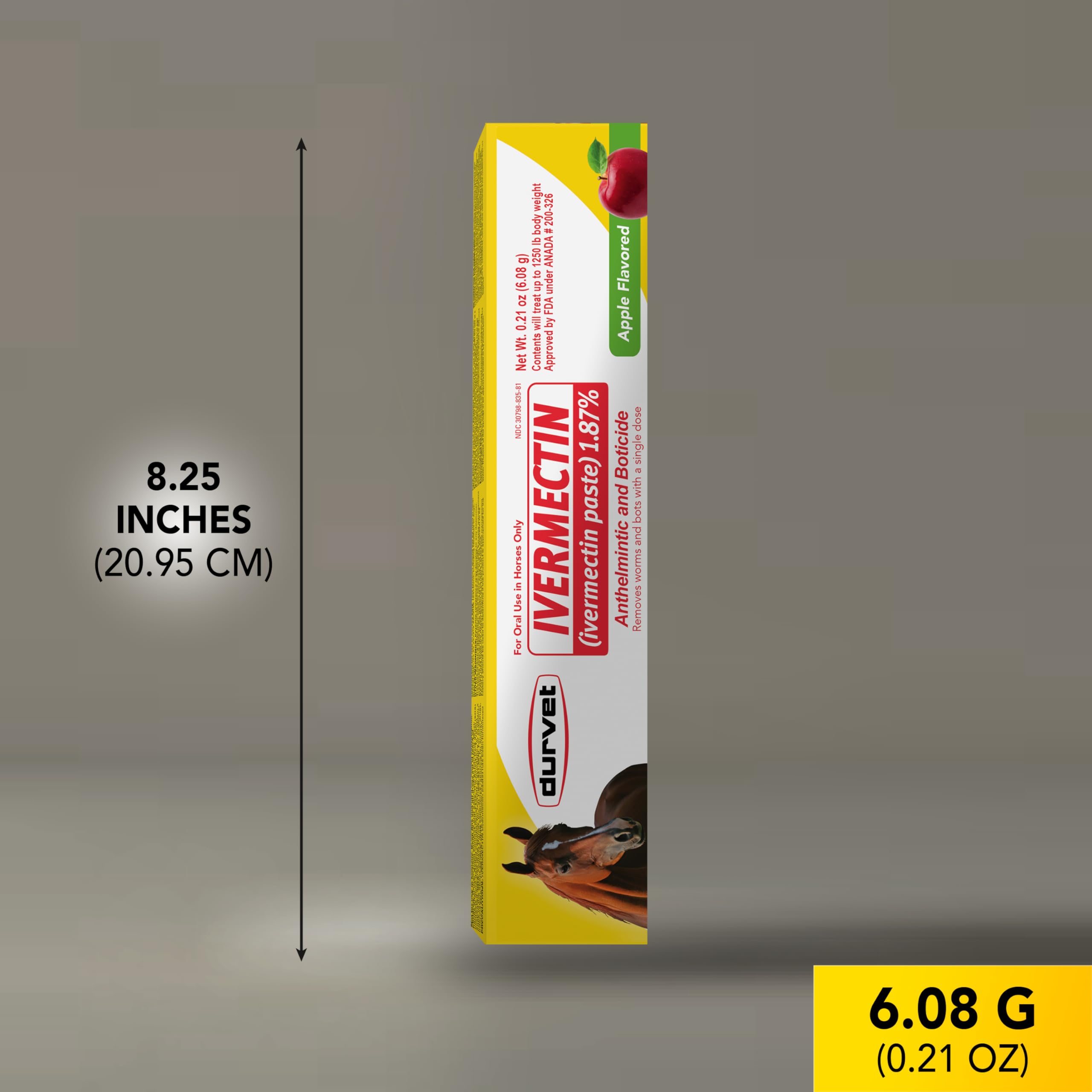Durvet Ivermectin Paste dosing applicator shown, convenient tool for quick oral administration.