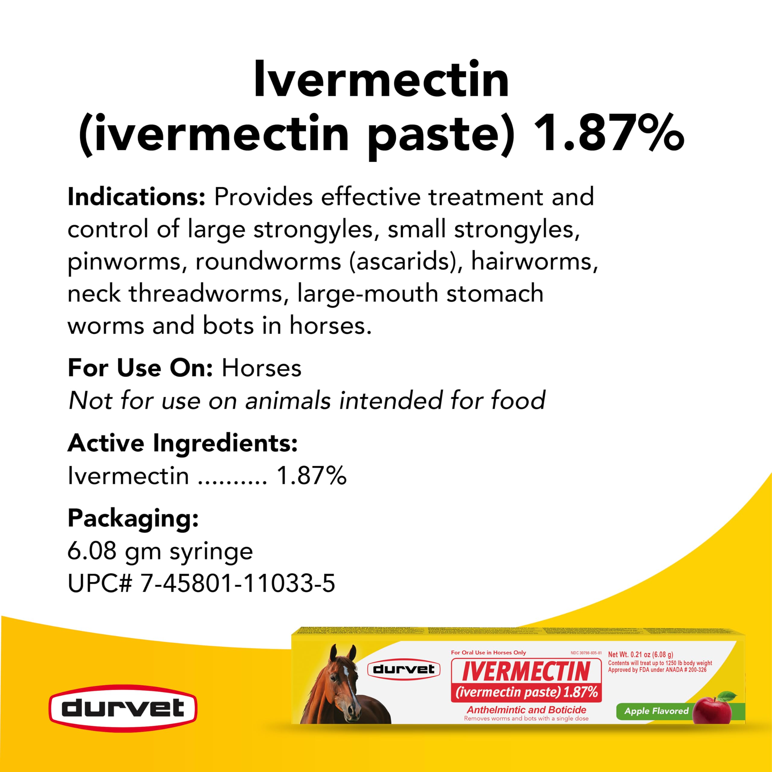 Durvet Ivermectin Paste horse-administered scene, supports broad parasite management when used as directed.