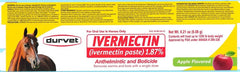 Durvet Ivermectin Paste 3-pack packaging for bulk horse deworming.