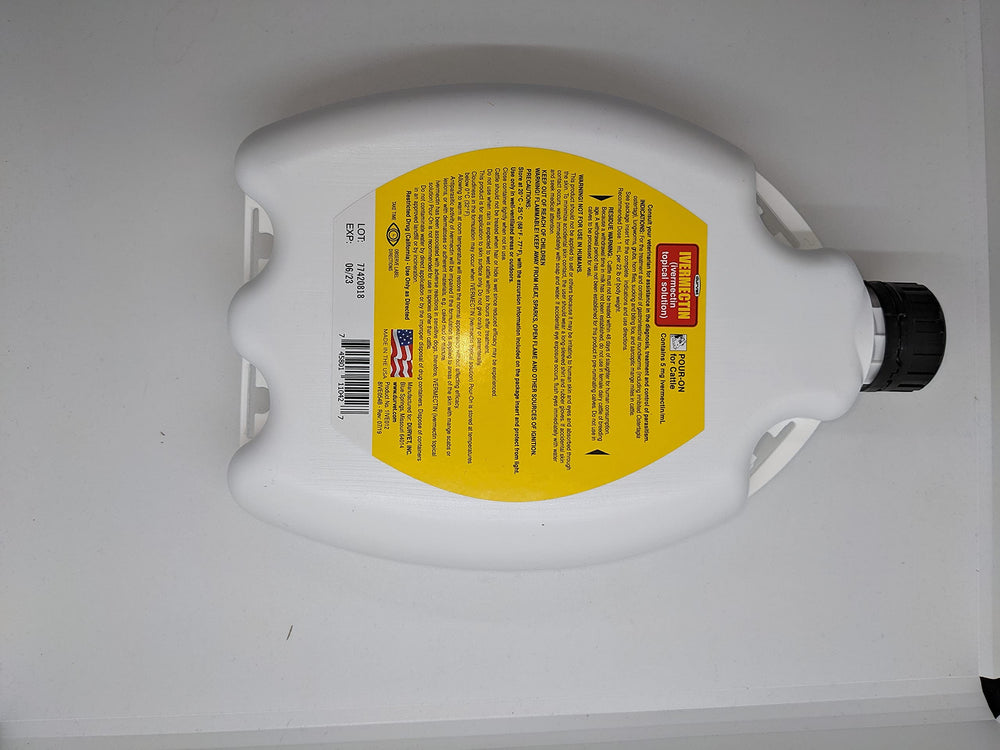 Durvet Ivermectin Pour-On on a farm setting ready for herd use
