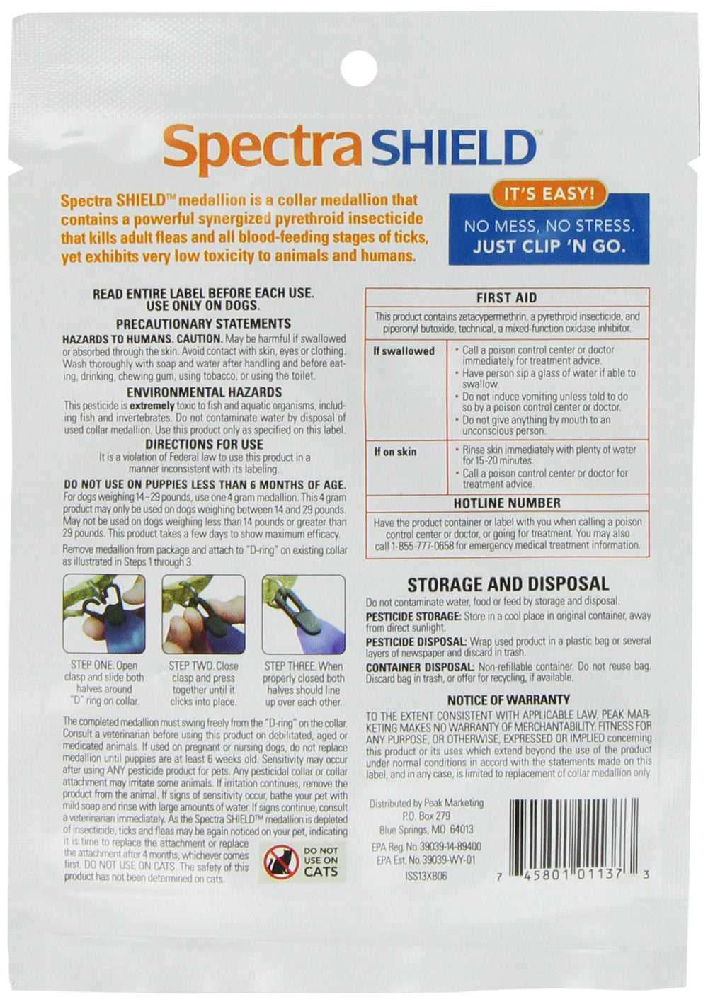 Durvet Spectra Shield small dog wearing collar demonstrates extended protection and comfort.