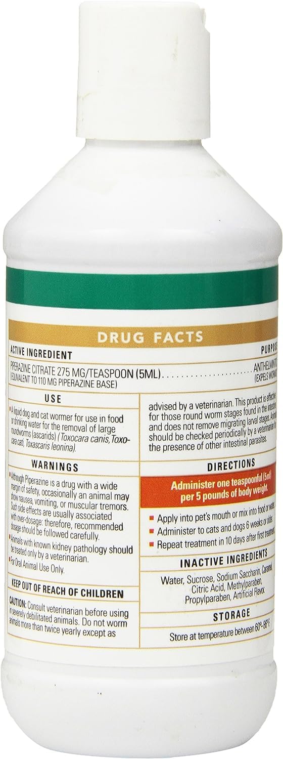 Durvet WormEze liquid dosing demonstrates convenient addition to water or food.