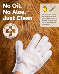 Dusico wipes with chlorhexidine and enzymes clean paws after outdoor adventures