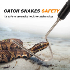 Dutypro snake catcher with rubber handle for comfortable grip.