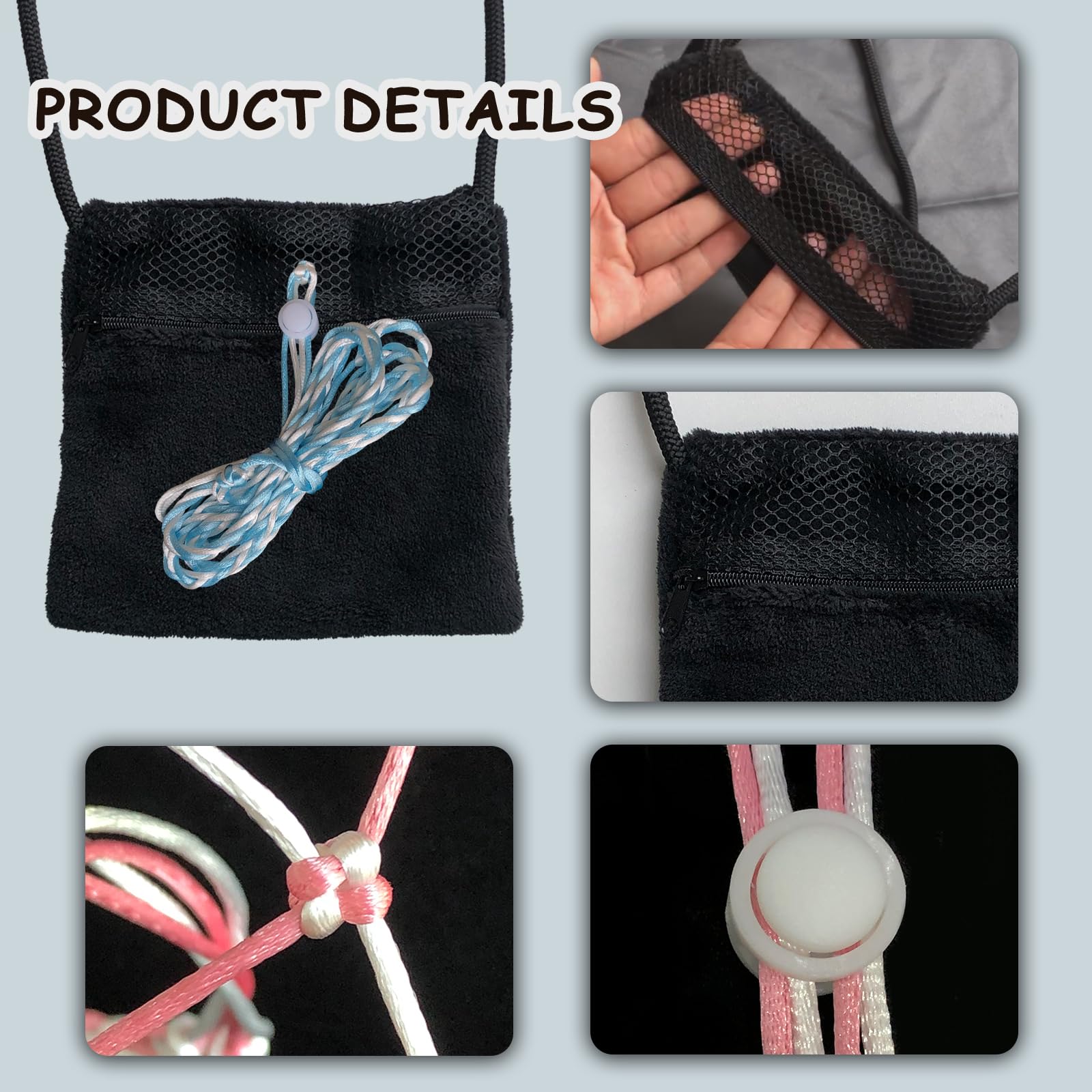 DVDKOLA hamster leash with adjustable harness for soft support during walks