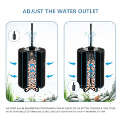 DVHEY air stone bubble diffuser creating calm water flow