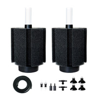 DVHEY aquarium sponge filter assembly with dual media for clear water.