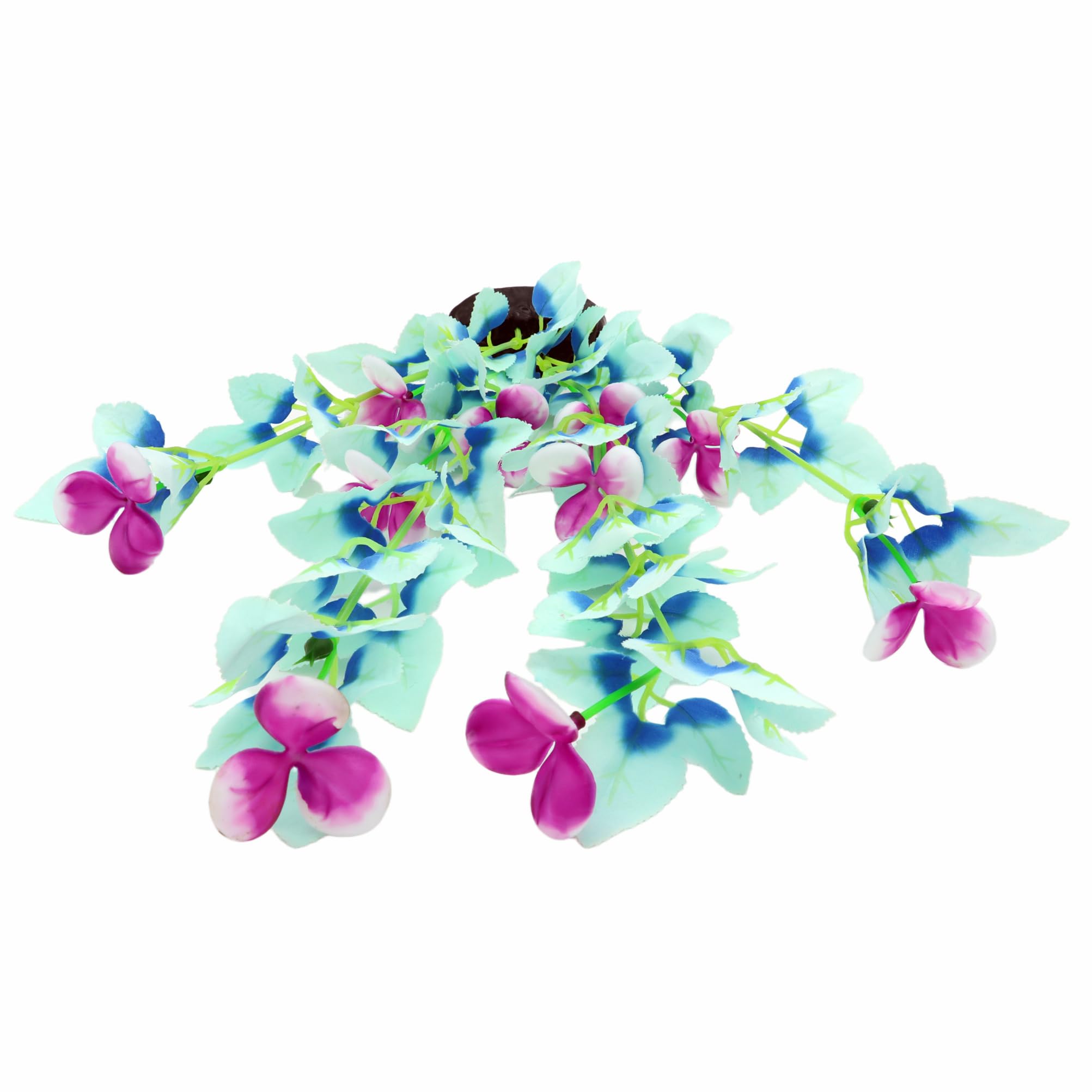 DVHEY easy-clean silk aquarium plants white blue simplify maintenance while boosting decor.