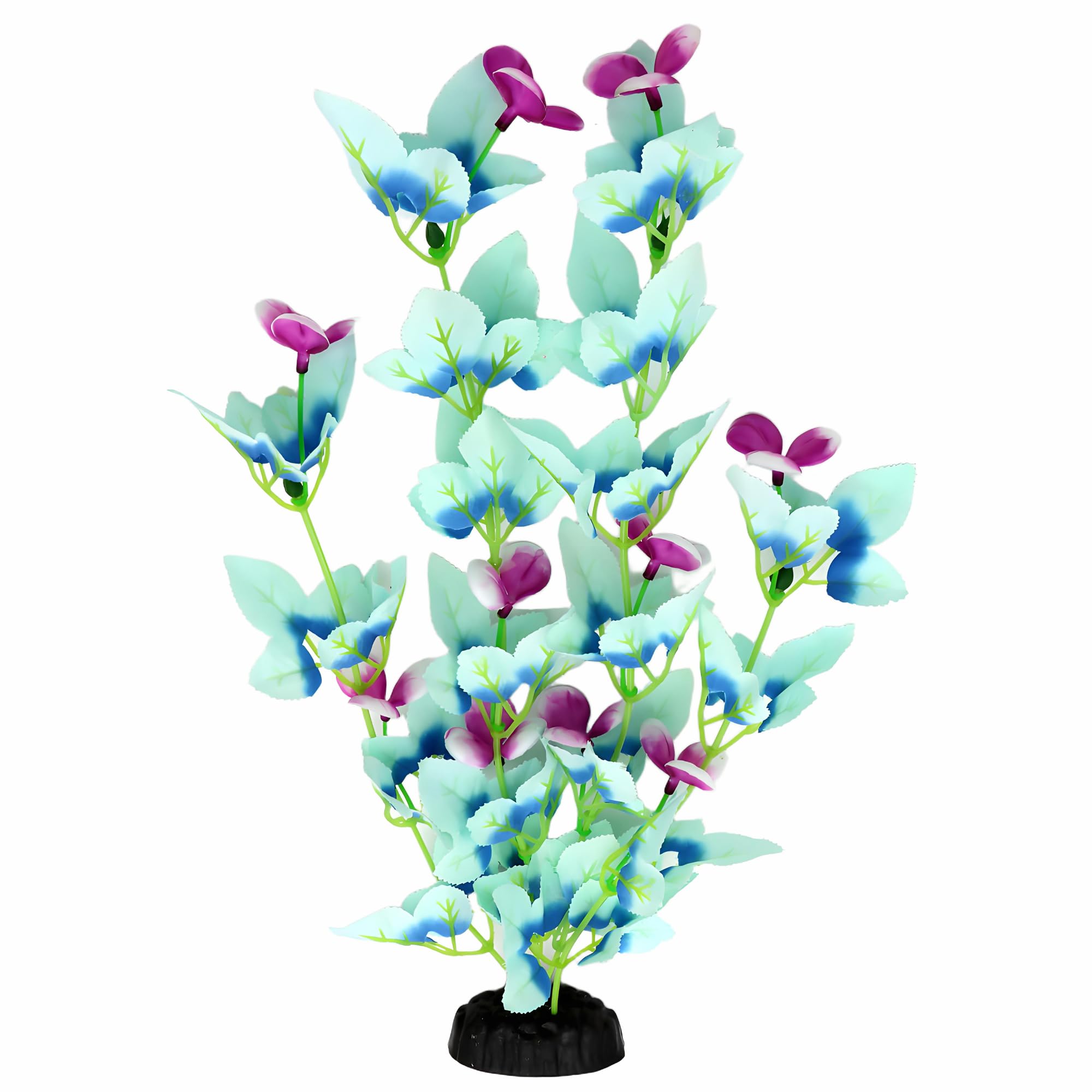 DVHEY natural-looking silk plants in white blue add greenery to any betta tank.
