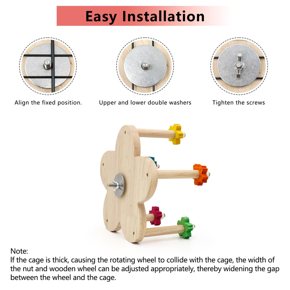DVHEY parrot cage accessory perch easily installs in your bird's cage.