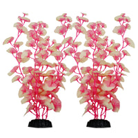 DVHEY silk 16-inch plant, white-pink left view, adds natural greenery for a calm betta tank.