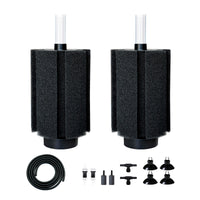 DVHEY sponge filter assembly for large aquariums promotes smooth water and quiet operation.
