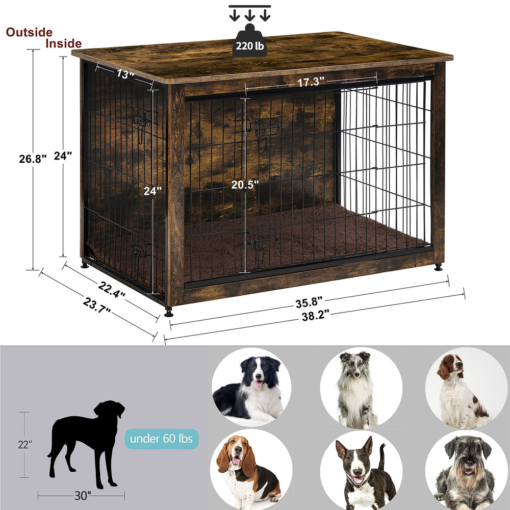 DWANTON crate adjustable feet keep the unit stable on uneven floors.