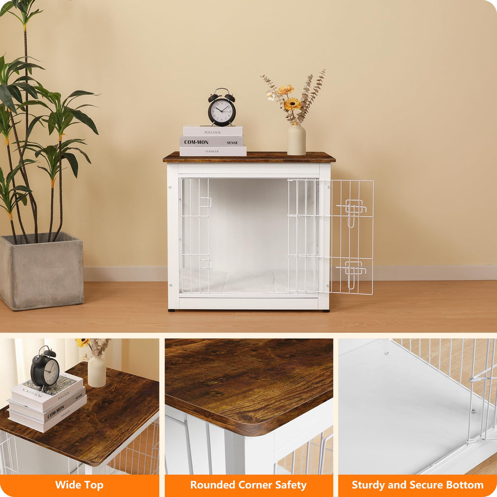 Dwanton adjustable feet keep the crate stable on uneven floors