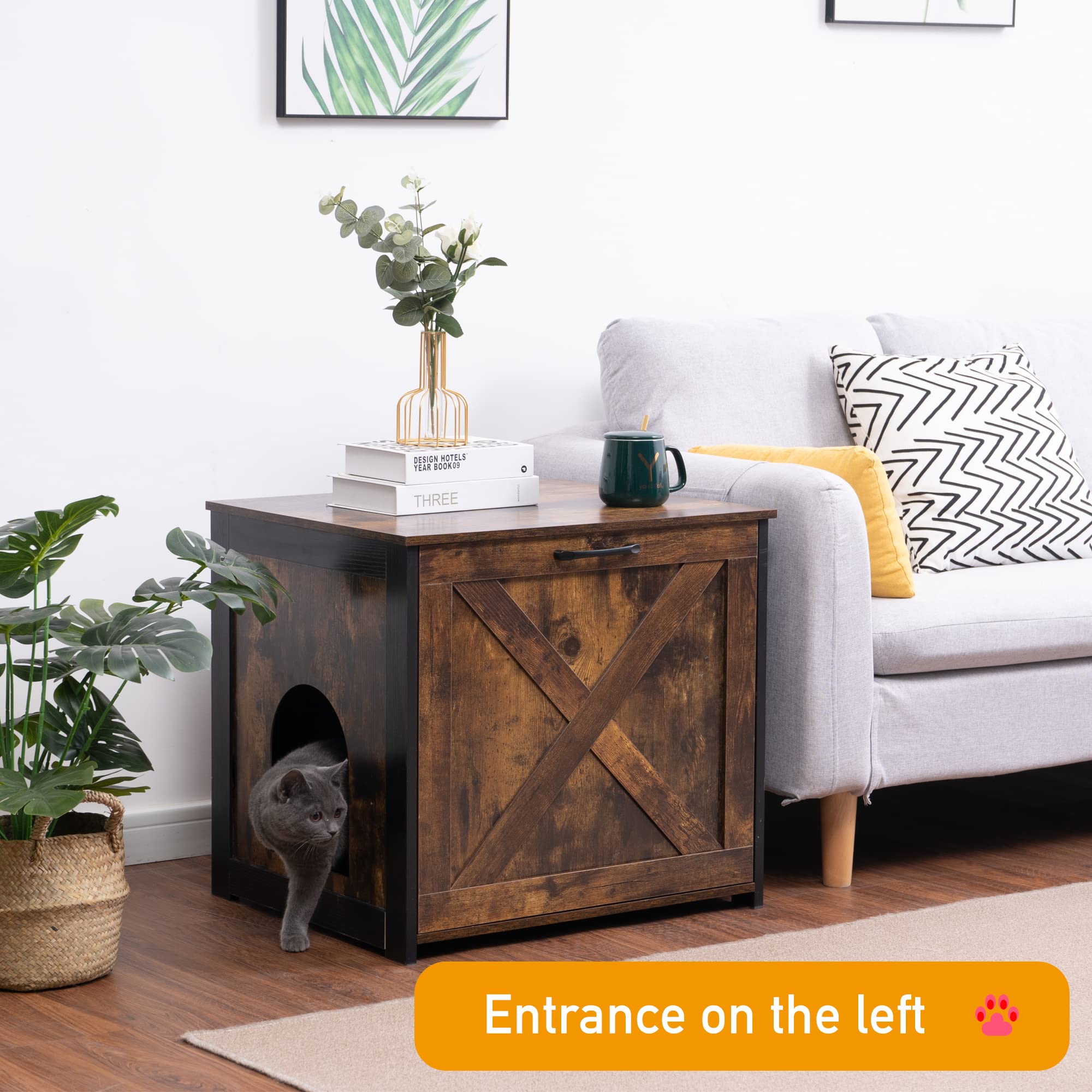 Dwanton easy assembly steps for the hidden litter box cabinet