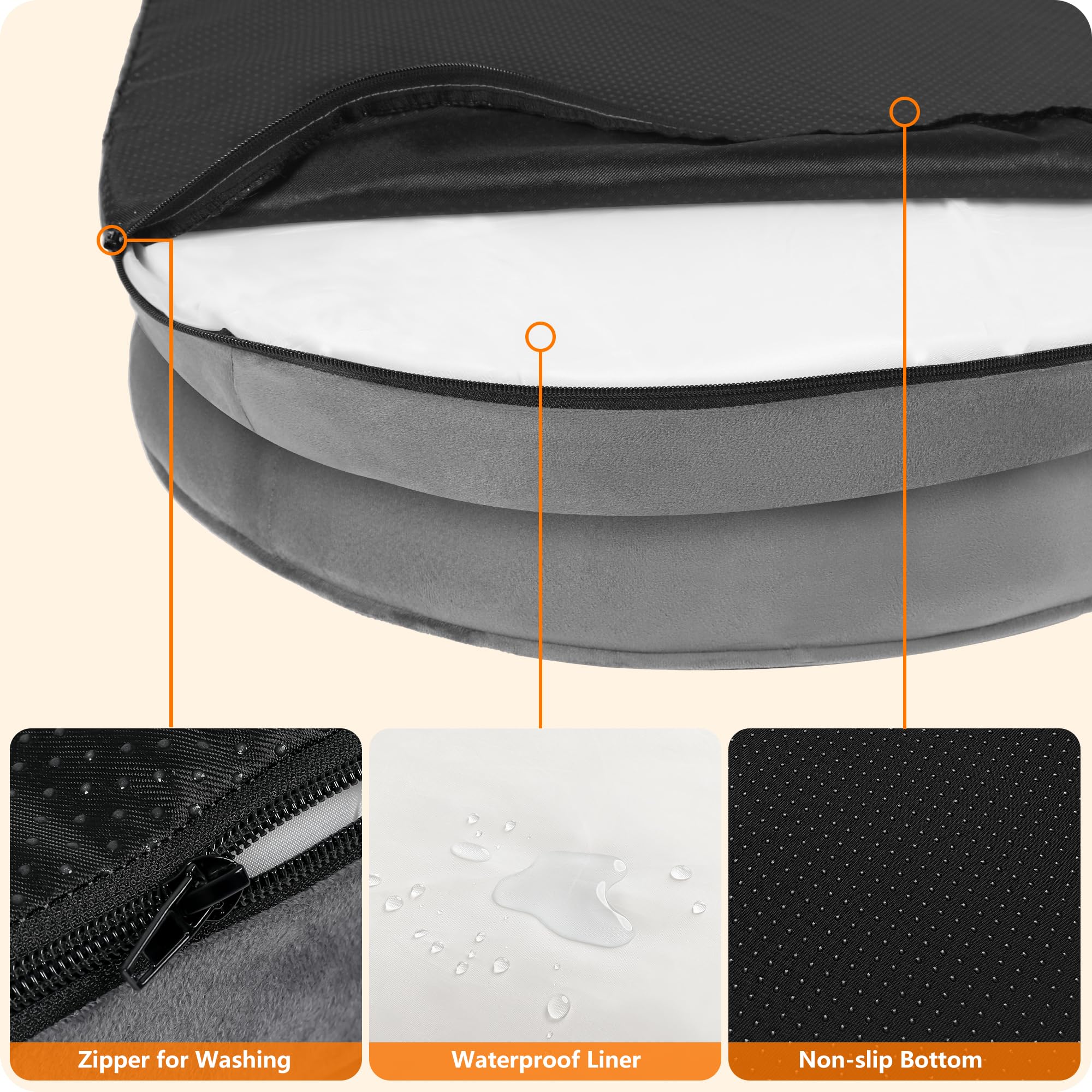 Non-slip bottom keeps the Dwanton bed stable on the floor