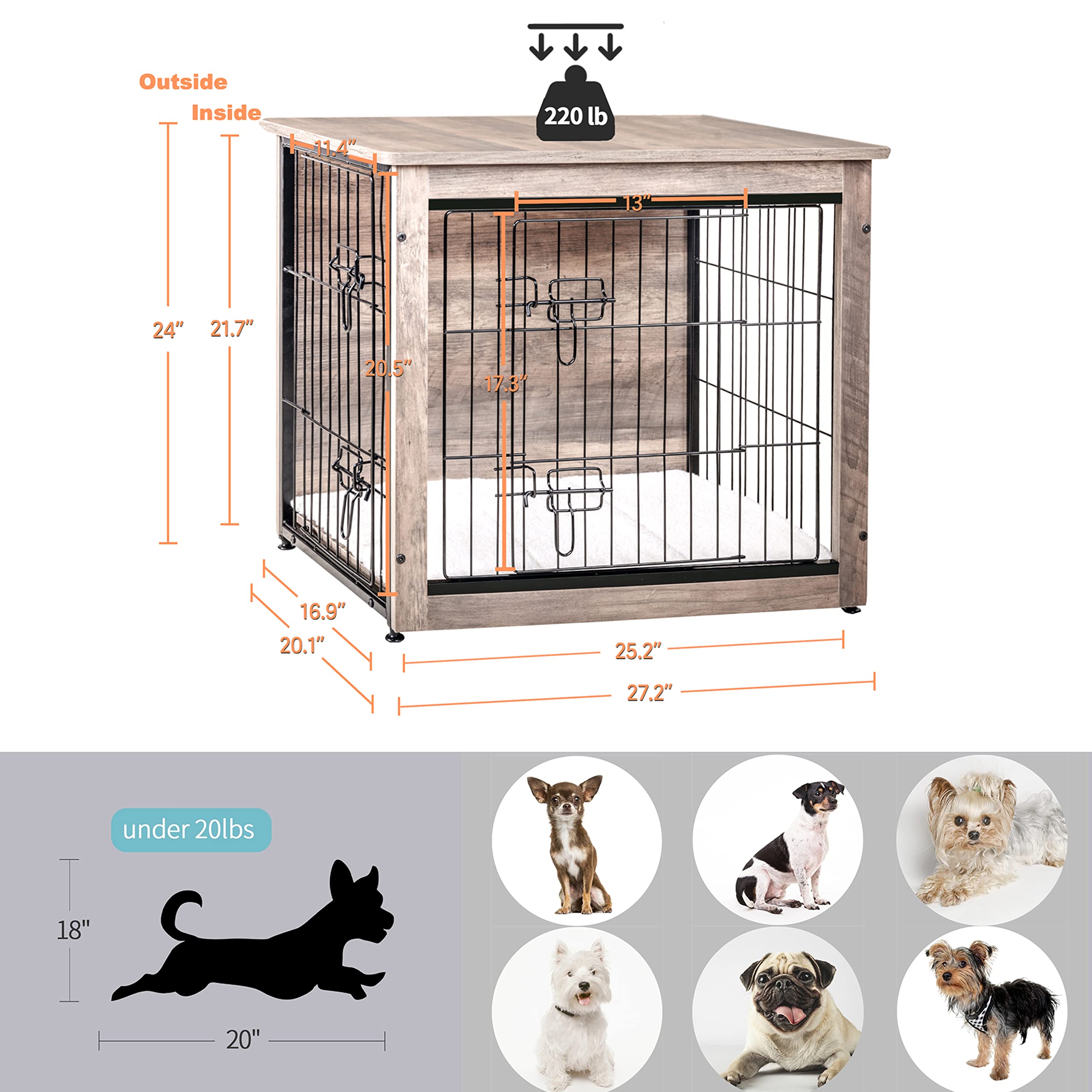 Dwanton crate with adjustable feet keeps the unit level on uneven floors.