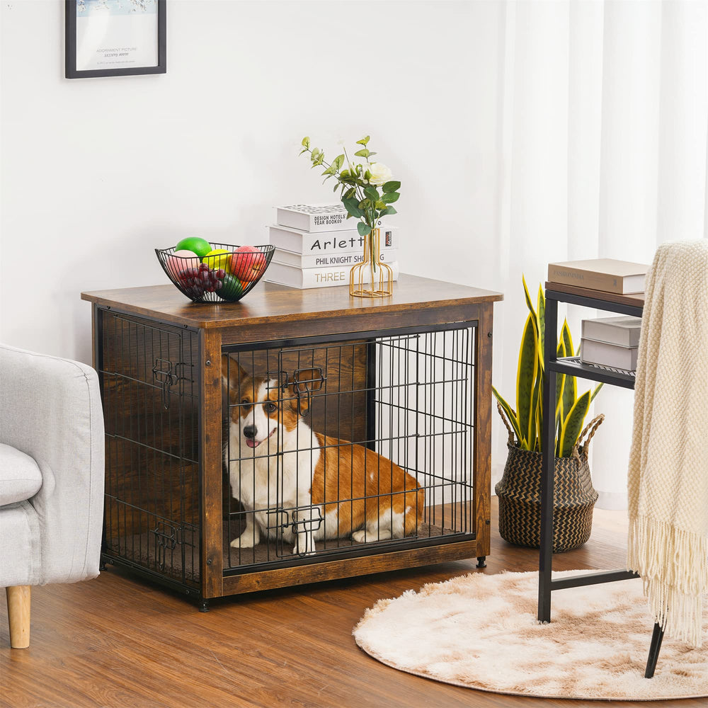 Dwanton crate with double doors enables easy entry for your dog.