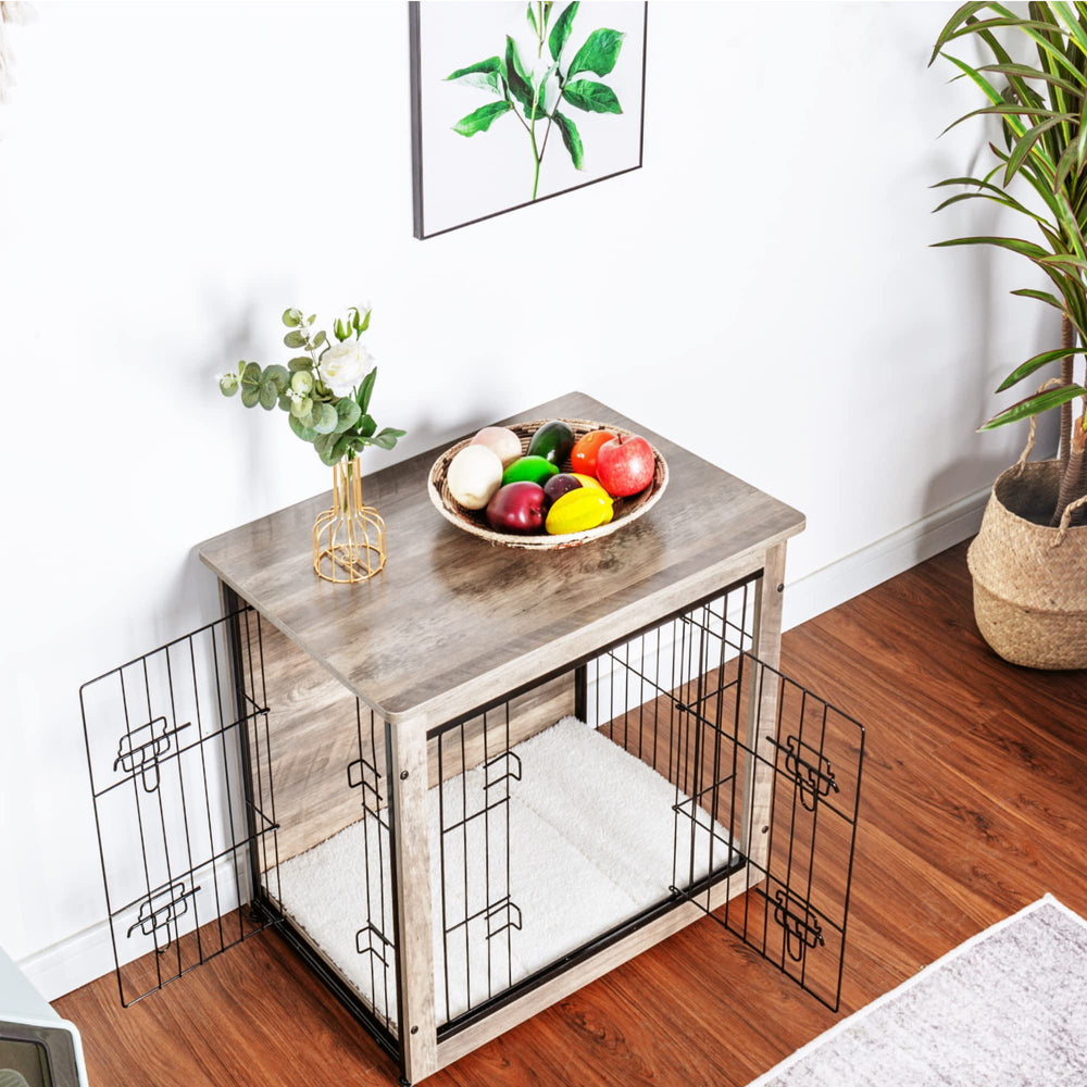 Dwanton dog crate double doors provide easy access and cleaning.