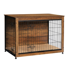 Dwanton dog crate furniture with double doors for easy access and secure housing.