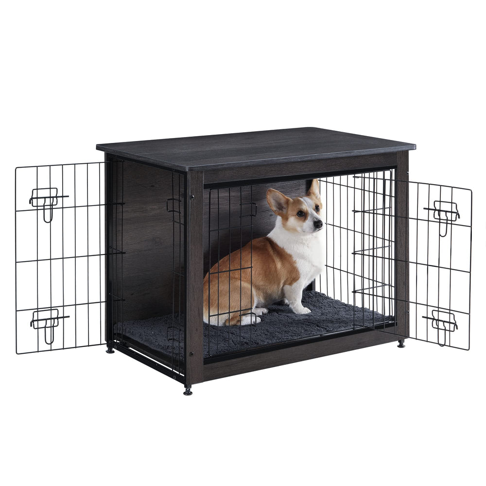 Dwanton 32.5-inch crate suits medium dogs comfortably.