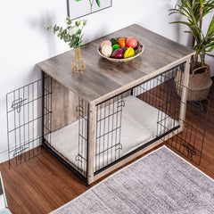 Dwanton crate features adjustable feet for stable placement on uneven floors.