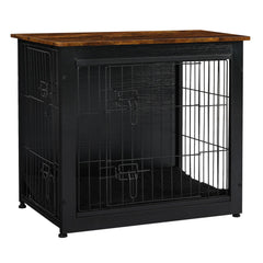 Dwanton dog crate furniture cushion inside view for cozy, secure sleep