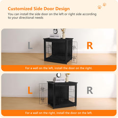 Dwanton dog crate furniture cushion inside promotes cozy sleep for your dog