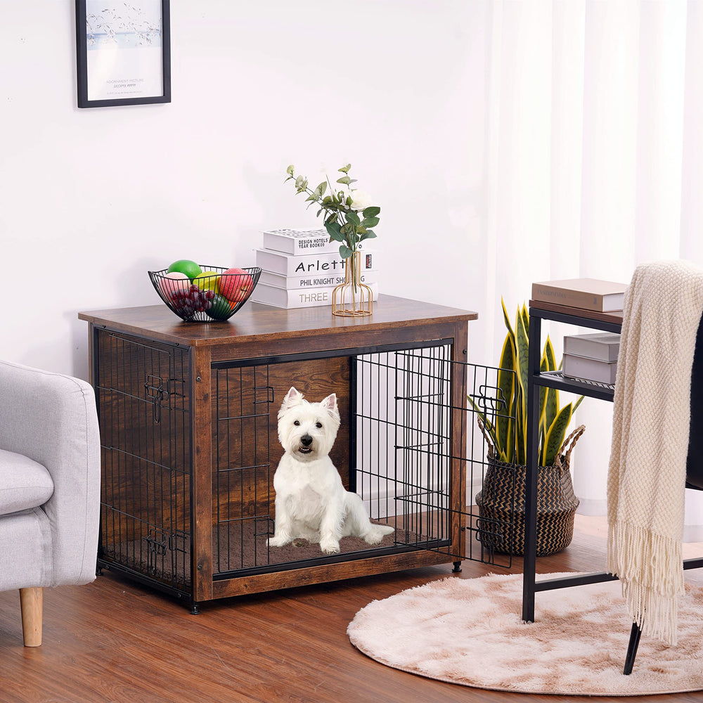 Dwanton crate with cushion showing cozy resting space for pets
